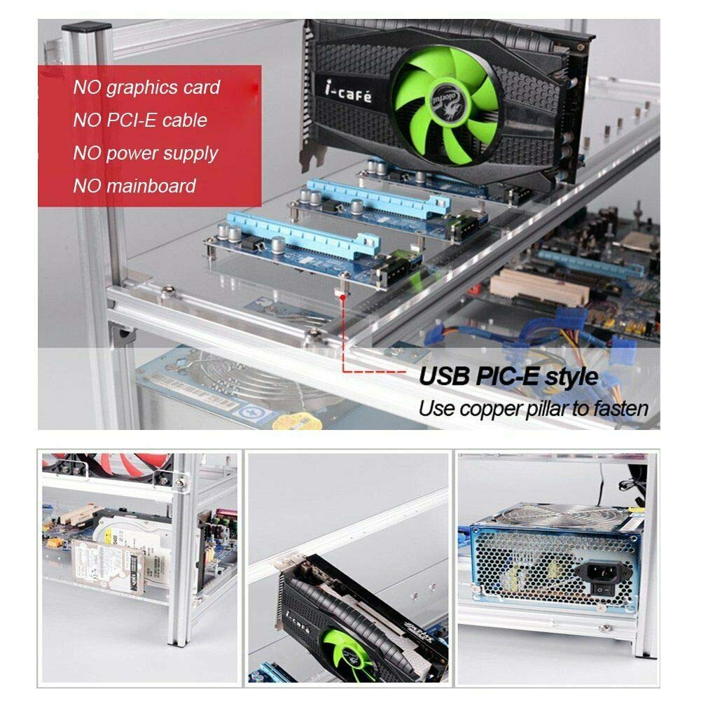 Amazon.co.jp: 19GPU オープンエアマイニングリグケースフレーム